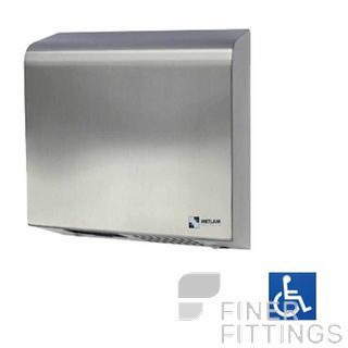 METLAM ML 100N SS SLIMLINE AUTOMATIC OPERATION HAND DRYER SATIN STAINLESS