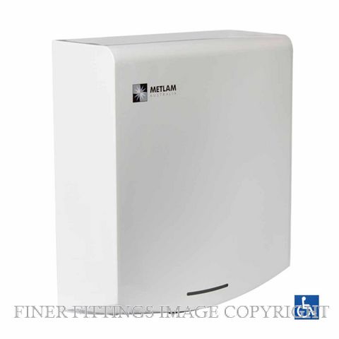 METLAM ML ECLIPSE01 WHT ECLIPSE SLIMLINE AUTOMATIC HAND DRYER WHITE POWDER COAT