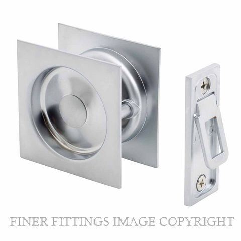 GAINSBOROUGH 386SCS SQUARE SLIDING CAVITY PASSAGE SET SATIN CHROME