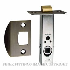 NIDUS LATDS60 AB DUAL SPRUNG 60MM-7.6MM SPINDLE TUBULAR LATCH ANTIQUE BRASS