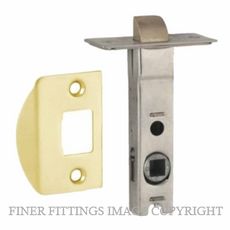 NIDUS LATDS60PB DUAL SPRUNG 60MM-7.6MM SPINDLE TUBULAR LATCH POLISHED BRASS