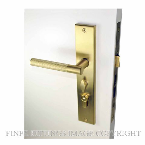 NIDUS DOMICI LONG PLATE ENTRANCE LOCK COMBO SATIN BRASS