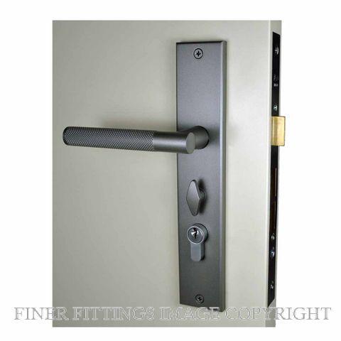 NIDUS DOMICI LONG PLATE ENTRANCE LOCK COMBO GUNMETAL GREY