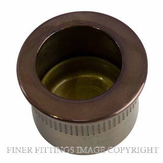 WINDSOR BRASS 8088 AB CIRCULAR FINGER PULL ANTIQUE BRONZE