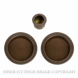 WINDSOR 8107 NB PASSAGE FLUSHPULL KIT NATURAL BRONZE