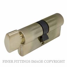 WINDSOR 1122 - 1225 USB EURO KEY & TURN CYLINDERS UNLACQUERED SATIN BRASS