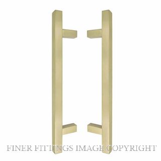 WINDSOR 8192 USB PULL HANDLE BACK TO BACK 400MM OA UNLACQUERED SATIN BRASS