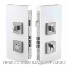 WINDOR 1184 SS DOUBLE TURN LOCK SQUARE 60MM SATIN STAINLESS