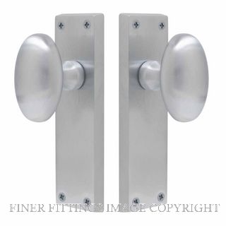 WINDSOR 5179 SC CAMDEN KNOB OVAL PLATE PASSAGE HANDLE SET SATIN CHROME