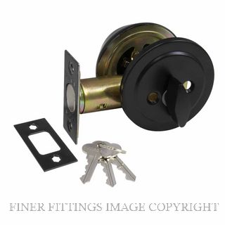 WINDSOR 9012 BLK JURA - KEY/TURN DEADBOLT MATT BLACK