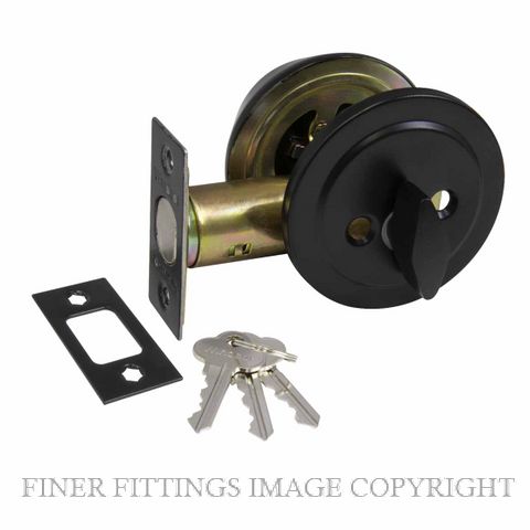 WINDSOR 9012 KEY & TURN DEADBOLT MATT BLACK