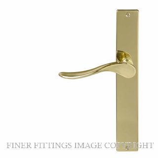 WINDSOR 8194RD PB HAVEN SQUARE LONGPLATE DUMMY RIGHT HAND POLISHED BRASS-LACQUERED