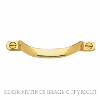 WINDSOR 5190 UB OFFSET PULL HANDLE 100MM UNLACQUERED BRASS