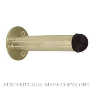 WINDSOR 5186 USB 87MM PIPE DOORSTOP SKIRTING FIX UNLACQUERED SATIN BRASS