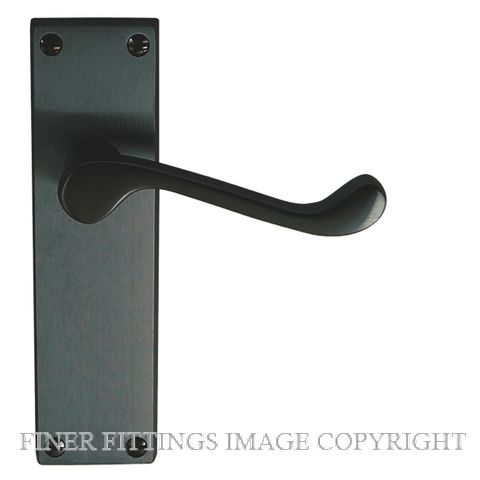 WINDSOR 3006 VICTORIAN LEVER ON PLATE MATT BLACK