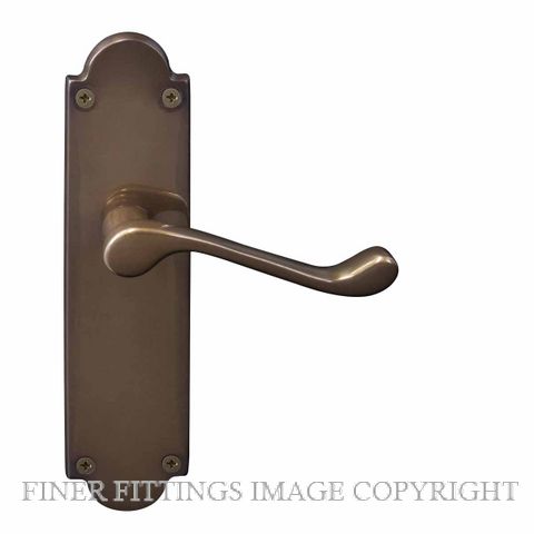 WINDSOR 3008 VICTORIAN LEVER ON PLATE ANTIQUE BRONZE