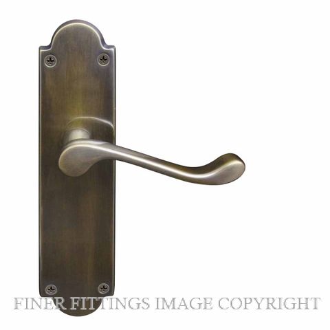 WINDSOR 3007-3008 VICTORIAN LEVER ON PLATE OIL RUBBED BRONZE
