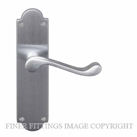 WINDSOR 3007-3008 VICTORIAN LEVER ON PLATE SATIN CHROME