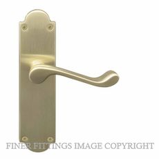 WINDSOR 3007-3008 VICTORIAN LEVER ON PLATE UNLACQUERED SATIN BRASS