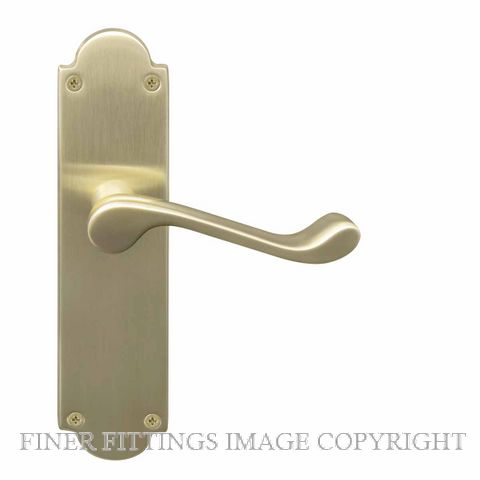 WINDSOR 3007-3008 VICTORIAN LEVER ON PLATE UNLACQUERED SATIN BRASS