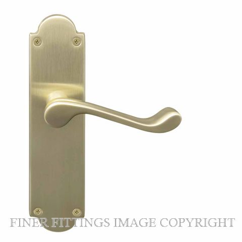 WINDSOR 3008 VICTORIAN LEVER ON PLATE UNLACQUERED SATIN BRASS