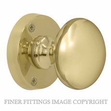 WINDSOR 3010-3011 VICTORIAN KNOB ON ROSE POLISHED BRASS