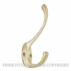 WINDSOR 3024 USB HAT AND COAT HOOK UNLAQUERED SATIN BRASS