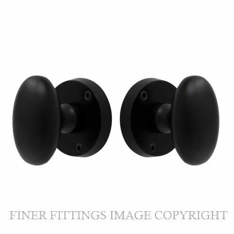 WINDSOR 5071-5072 OVAL KNOB ON ROSE MATT BLACK