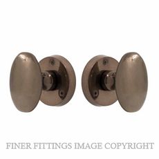 WINDSOR 5071-5072 OVAL KNOB ON ROSE NATURAL BRONZE