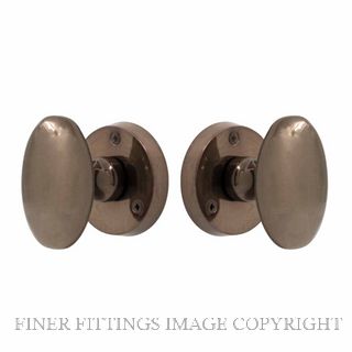 WINDSOR 5071 NB KNOB LATCH OVAL HANDLES NATURAL BRONZE