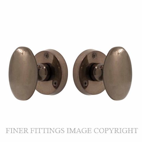 WINDSOR 5071-5072 OVAL KNOB ON ROSE NATURAL BRONZE
