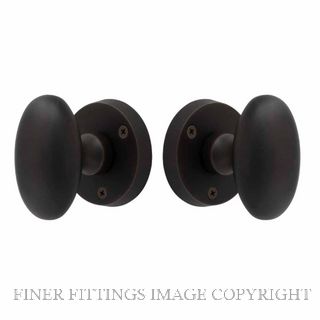 WINDSOR 5071 DRB KNOB LATCH OVAL HANDLES DARK ROMAN BRASS