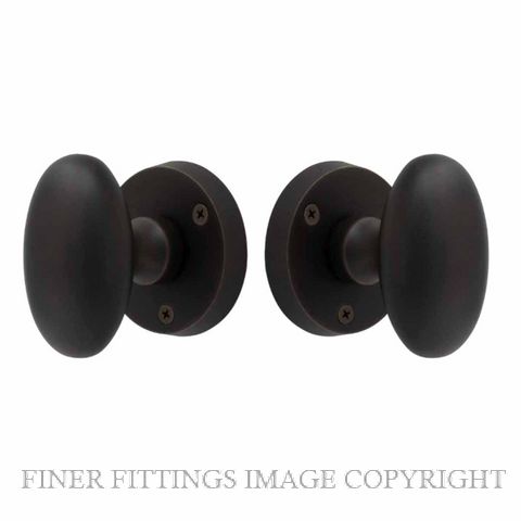 WINDSOR 5071-5072 OVAL KNOB ON ROSE DARK ROMAN BRASS