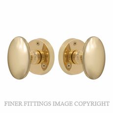 WINDSOR 5071-5072 OVAL KNOB ON ROSE POLISHED BRASS