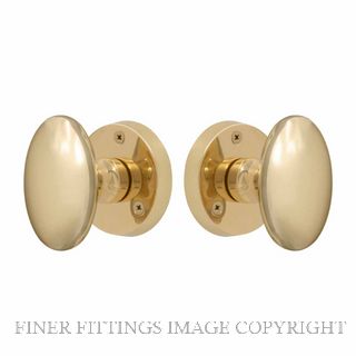 WINDSOR 5071 PB KNOB LATCH OVAL HANDLES POLISHED BRASS