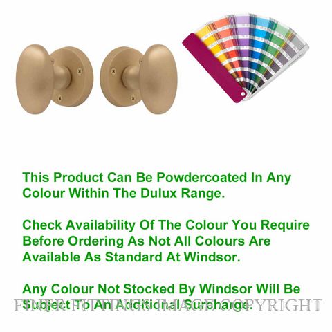 WINDSOR 5071-5072 OVAL KNOB ON ROSE POWDERCOAT