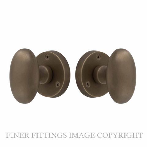 WINDSOR 5071-5072 OVAL KNOB ON ROSE ROMAN BRASS