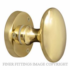 WINDSOR 5071-5072 OVAL KNOB ON ROSE UNLACQUERED BRASS