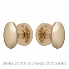 WINDSOR 5071-5072 OVAL KNOB ON ROSE UNLACQUERED BRASS