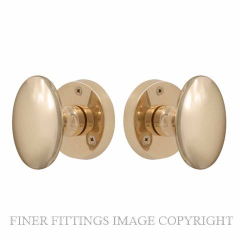 WINDSOR 5071-5072 OVAL KNOB ON ROSE UNLACQUERED BRASS