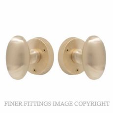WINDSOR 5071-5072 OVAL KNOB ON ROSE UNLACQUERED SATIN BRASS