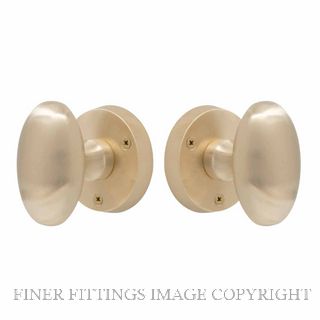 WINDSOR 5071 USB KNOB LATCH OVAL HANDLES UNLACQUERED SATIN BRASS