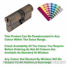 WINDSOR 1121 - 1147 PC EURO DOUBLE KEYED CYLINDERS POWDERCOAT