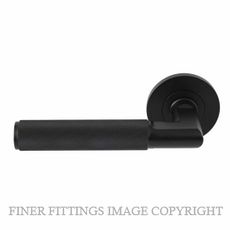 WINDSOR 8411 - 8471 BLK LUMINA DIAMOND KNURL LEVER ON ROSE MATT BLACK