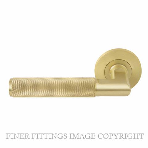 WINDSOR 8411 - 8471 MSB LUMINA DIAMOND KNURL LEVER ON ROSE MATT SATIN BRASS