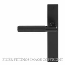 WINDSOR 8413 - 8476 BLK LUMINA DIAMOND KNURL LEVER ON PLATE MATT BLACK