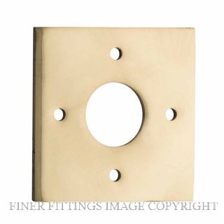 IVER 0240 PB ADAPTOR PLATE SQUARE - SUIT 54mm HOLE (SOLD AS A PAIR) POLISHED BRASS