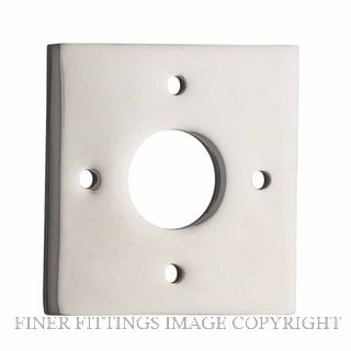 IVER 0248 PN ADAPTOR PLATE SQUARE - SUIT 54mm HOLE (SOLD AS A PAIR) POLISHED NICKEL