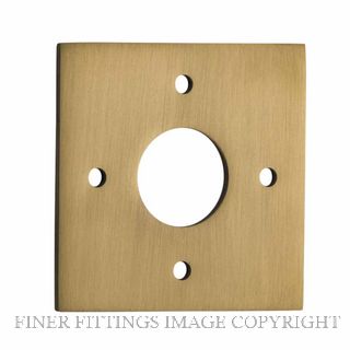 IVER 0251 BB ADAPTOR PLATE SQUARE - SUIT 54mm HOLE (SOLD AS A PAIR) BRUSHED BRASS