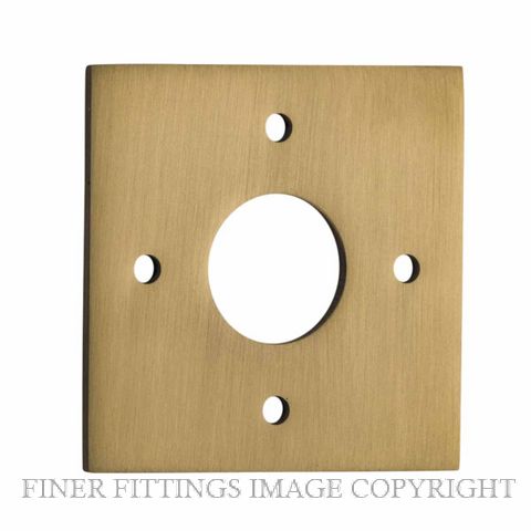 IVER 0251 BB ADAPTOR PLATE SQUARE - SUIT 54mm HOLE (SOLD AS A PAIR) BRUSHED BRASS